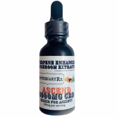 Apothecary Rx Ascend CBD Oil Tincture with Terpenes & Adaptogenic Mushrooms 3000mg