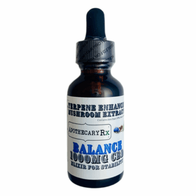 Apothecary Rx CBD Oil Tincture with Terpenes & Adaptogenic Mushroom 1000mg