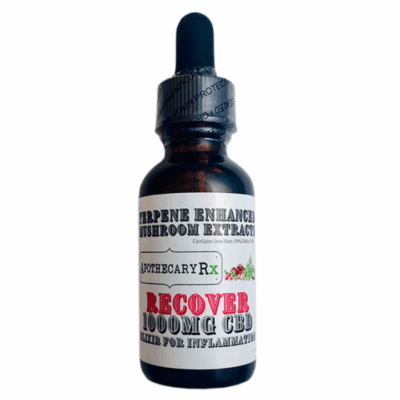 Apothecary Rx Recover CBD Oil Tincture with Adaptogenic Mushrooms 1000mg