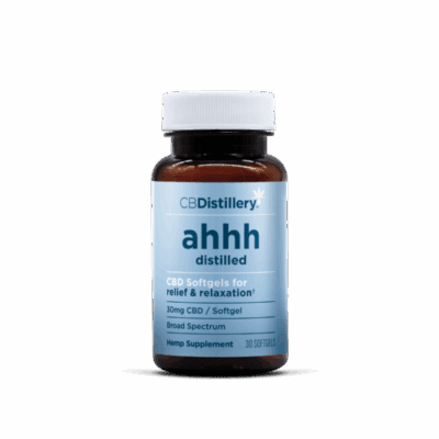 CBDistillery Relief + Relax Broad Spectrum CBD Capsules 30ct