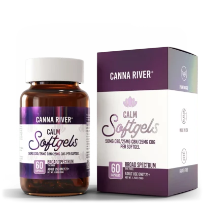 Canna River Broad Spectrum THC Free CBD Calm Softgels 60ct