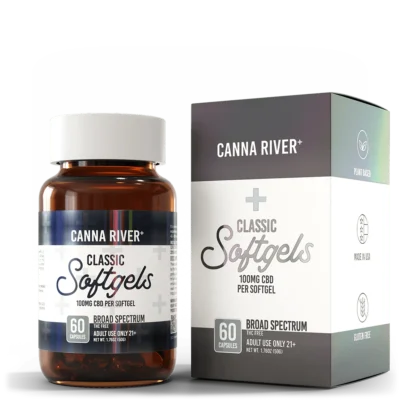 Canna River Broad Spectrum THC Free CBD Softgels 100mg