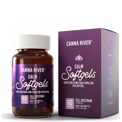 Canna River Full Spectrum THC CBD Calm Softgels 60ct