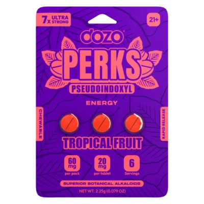 Dozo Perks Pseudoindoxyl Chewable Tablets 20mg Ultra Strong Tropical Fruit