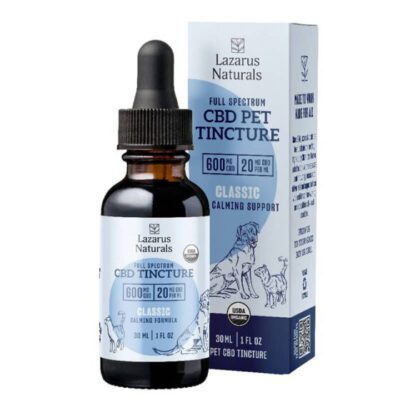 Lazarus Naturals Full Spectrum CBD Pet Tincture – Classic Calming Formula 600mg