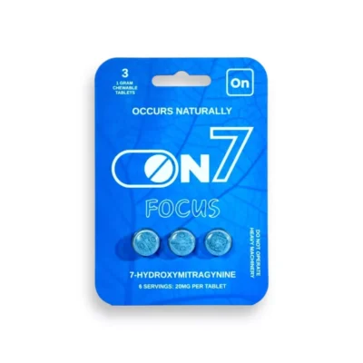 On7 Pseudo 7OH Kratom Extract Tablets Focus 60mg-3ct (20mg per tab)