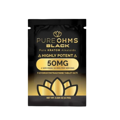 Pure Ohms Black 7-Hydroxy Highly Potent Tabs 50mg