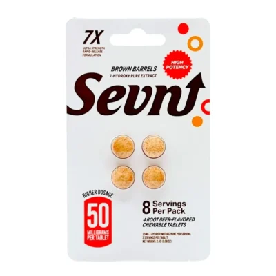 Sevn Ultra Strength 7-OH Flavored Tablets 50mg x 4ct Brown Barrels