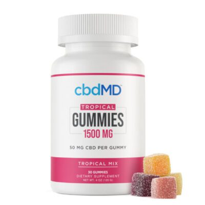 cbdMD Broad Spectrum CBD Gummies - Tropical Mix 1500mg