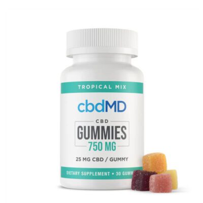 cbdMD Broad Spectrum CBD Gummies - Tropical Mix 750mg