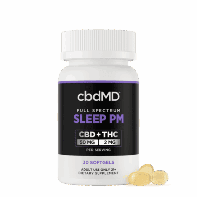 cbdMD CBD + THC Capsules for Sleep 52mg