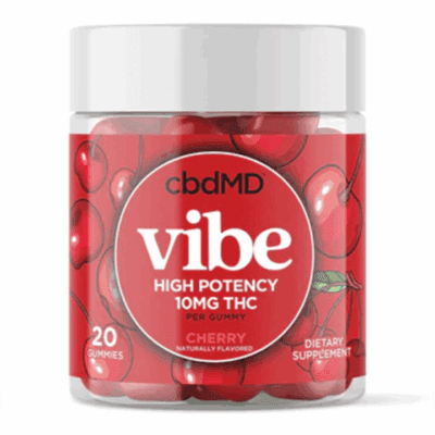 cbdMD Full Spectrum CBD + Delta 9 THC Gummies Cherry