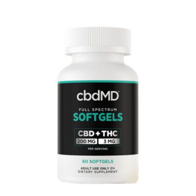 cbdMD Full Spectrum CBD + THC Capsules 60ct