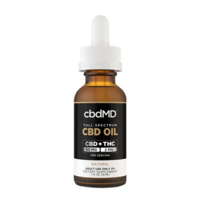 cbdMD Full Spectrum CBD + THC Oil Tincture – Natural 1500mg