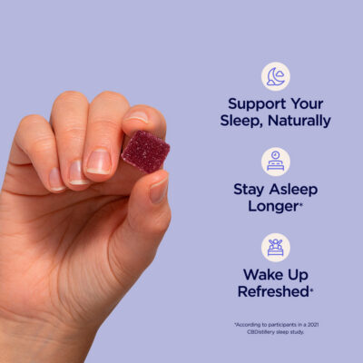 CBDistillery shhh Distilled CBN + CBD Full Spectrum Sleep Gummies Elderberry – 30 Count