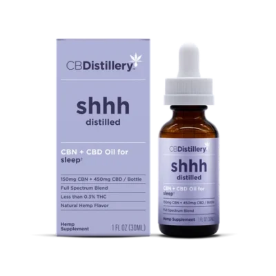 CBDistillery shhh Distilled CBN + CBD Full Spectrum Sleep Oil – 30mL