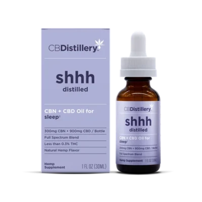 CBDistillery shhh Distilled CBN + CBD Full Spectrum Sleep Oil – 30mL