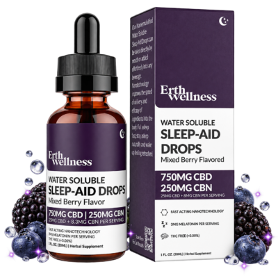 Erth Wellness Fast-Acting Water Soluble CBD + CBN Sleep-Aid Drops Mixed Berry 30mL