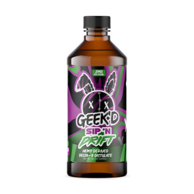 Geek’d Sip ‘N Drift Delta 9 THC Syrup 800mg Grape Apple