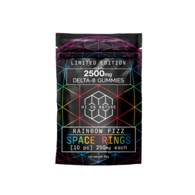 Hi On Nature Delta 8 Space Rings THC Gummies - 250mg Rainbow Fizz
