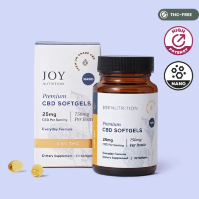 Joy Organics Broad Spectrum CBD EveryDay Formula Softgels - 100mg