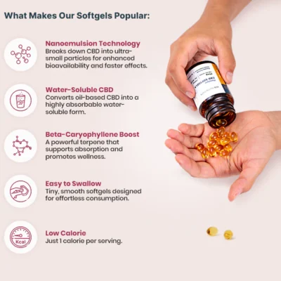 Joy Organics Broad Spectrum CBD EveryDay Formula Softgels - 100mg