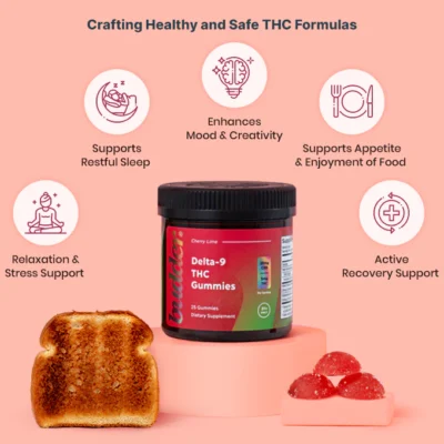 Joy Organics Budder Delta 9 THC Gummies 5mg Cherry Lime