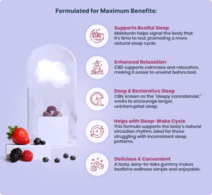 Joy Organics CBD Sleep Gummies with CBN & THC - Mixed Berry