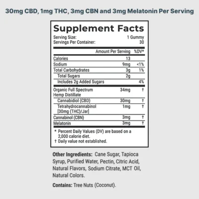 Joy Organics CBD Sleep Gummies with CBN & THC - Mixed Berry