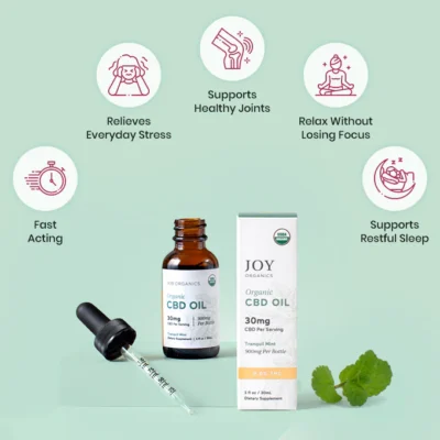 Joy Organics Organic Broad Spectrum CBD Tincture - Tranquil Mint