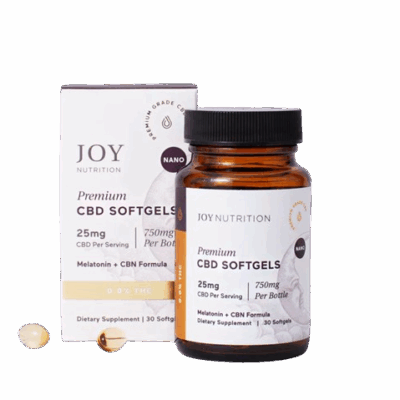 Joy Organics Broad Spectrum CBD Softgels with Melatonin & CBN for Sleep 25mg