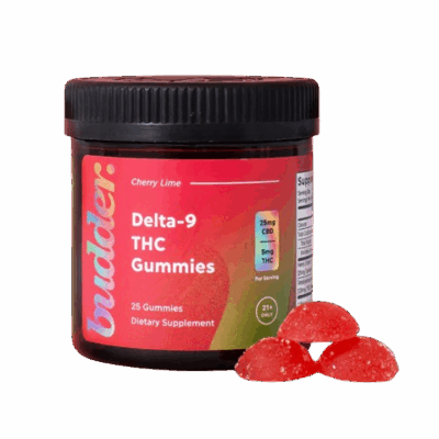 Joy Organics Budder Delta 9 THC Gummies 5mg Cherry Lime