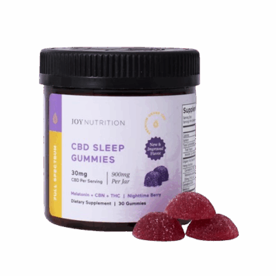 Joy Organics Full Spectrum CBD Sleep Gummies with CBN & THC – Mixed Berry