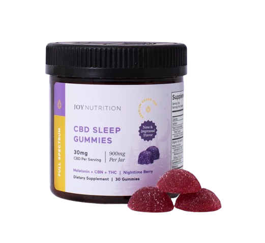 Joy Organics Full Spectrum CBD Sleep Gummies with CBN & THC – Mixed Berry