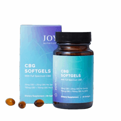 Joy Organics Full Spectrum CBG softgels with CBD – 50mg