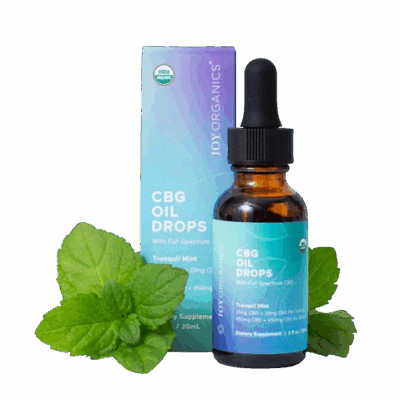 Joy Organics Organic CBD + CBG Tincture 30mg – Tranquil Mint