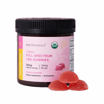Joy Organics Organic Full Spectrum CBD Gummies – Raspberry Lemonade
