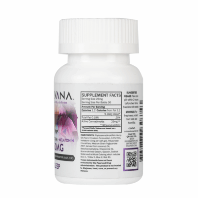 Nirvana CBD Broad Spectrum CBD + Melatonin Softgels - 750mg