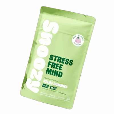 Snoozy CBD + Delta 9 THC Strawberry Gummies Free Mind Relief - 20ct