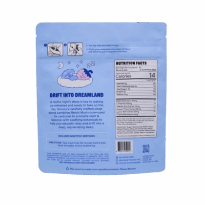 Snoozy Bedtime Buddy Sleep Rasberry Gummies - 60ct