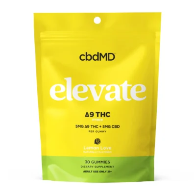 cbdMD Delta 9 THC Elevate Gummies - 30ct Lemon Love