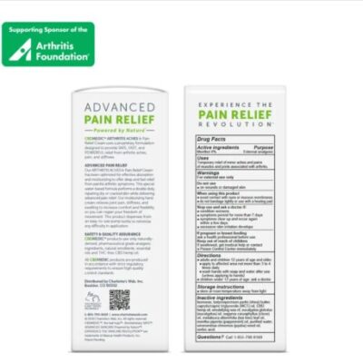 CBDMEDIC Arthritis Aches & Pain Relief CBD Cream Back
