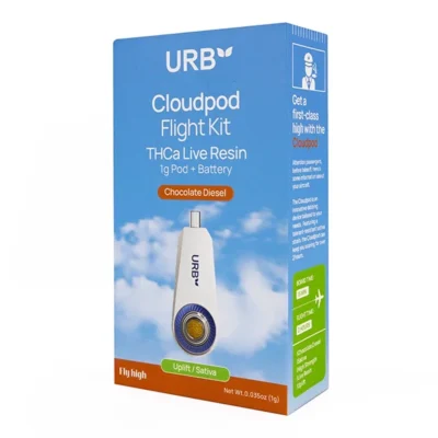 URB Cloudpod Flight Kit – THCa Live Resin Pod + Battery (1g)