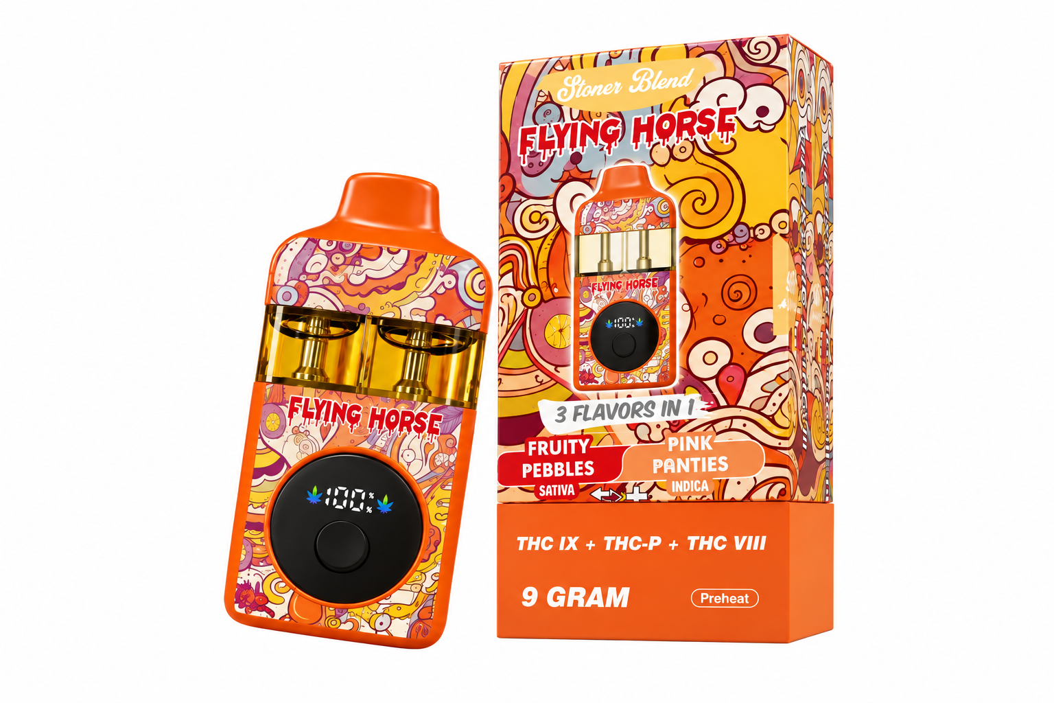 Flying Horse Stoner Blend 3-in-1 Disposable Vape 9g - Shop Now