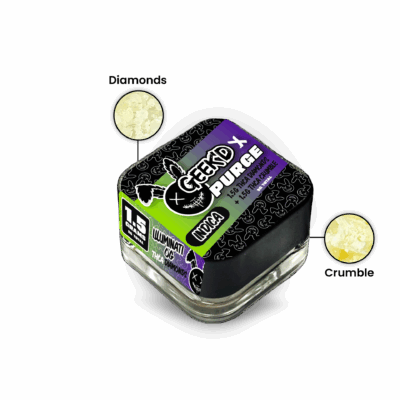 Geek'd x Purge THCa Diamonds + Crumble 3G Illuminato OG x Strawberry Cheesecake (Indica)