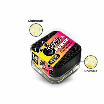 Geek'd x Purge THCa Diamonds + Crumble 3G Sour Diesel x Maui Wowie (Indica)