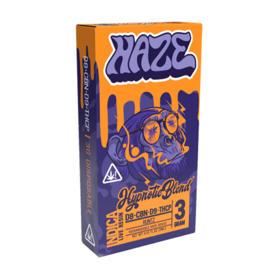 Haze Hypnotic Blend D8 CBN THCP Disposable Vape Runtz 3G