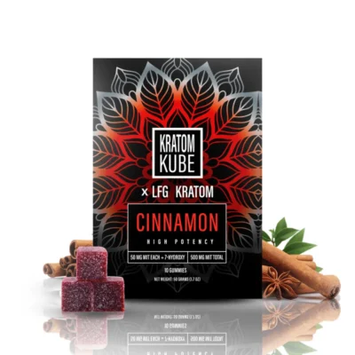 Kush Kube Kratom Kube 7OH Gummies Cinnamon 10ct 500mg