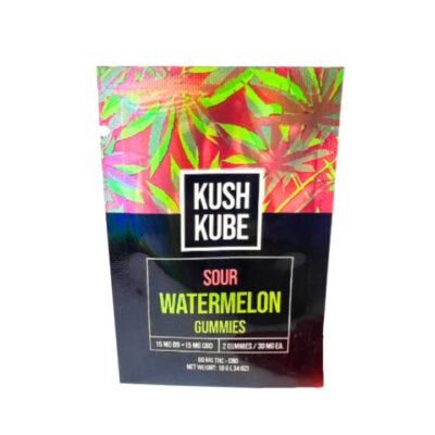 Kush Kube Full Spectrum CBD + Delta 9 THC Gummies – Sour Watermelon 2ct