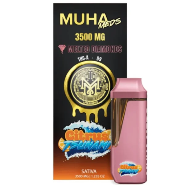 Muha Meds THCa Delta-9 THC Melted Diamonds Disposable Vape 3.5g - Destino  Farms